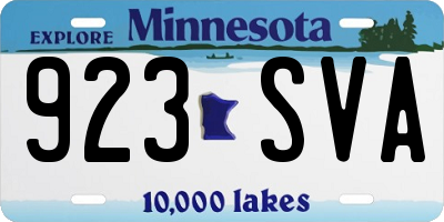 MN license plate 923SVA