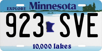 MN license plate 923SVE