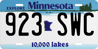 MN license plate 923SWC