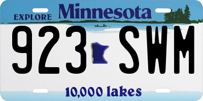 MN license plate 923SWM