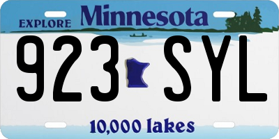 MN license plate 923SYL