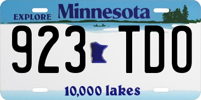 MN license plate 923TDO