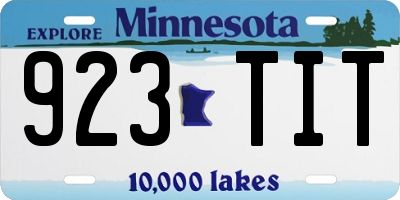 MN license plate 923TIT