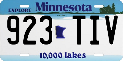 MN license plate 923TIV