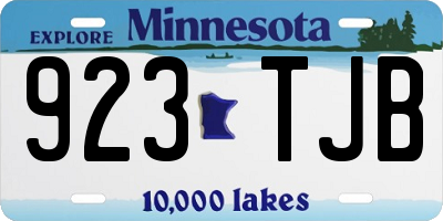 MN license plate 923TJB