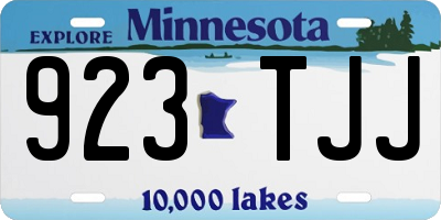 MN license plate 923TJJ