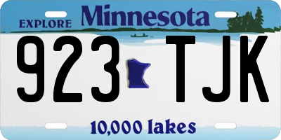 MN license plate 923TJK