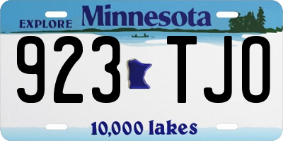 MN license plate 923TJO