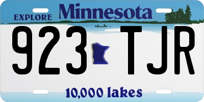 MN license plate 923TJR