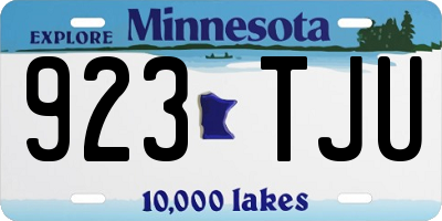 MN license plate 923TJU
