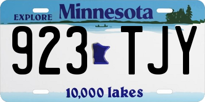 MN license plate 923TJY