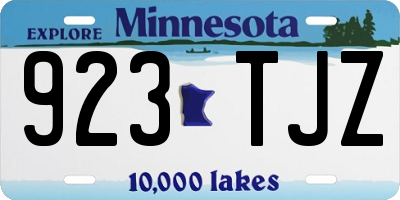 MN license plate 923TJZ