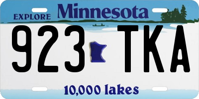 MN license plate 923TKA