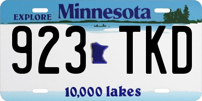 MN license plate 923TKD
