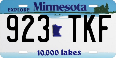 MN license plate 923TKF