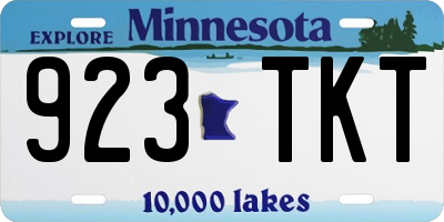 MN license plate 923TKT