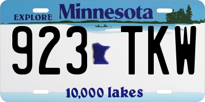 MN license plate 923TKW