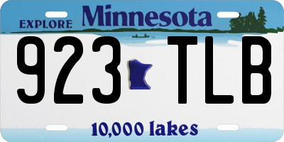 MN license plate 923TLB