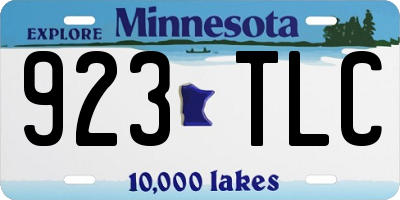 MN license plate 923TLC