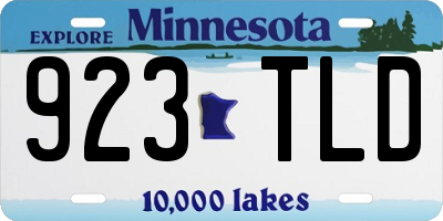 MN license plate 923TLD