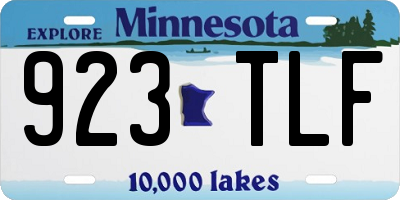 MN license plate 923TLF