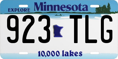 MN license plate 923TLG
