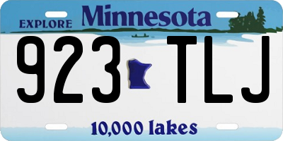 MN license plate 923TLJ