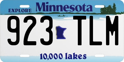 MN license plate 923TLM