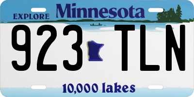 MN license plate 923TLN