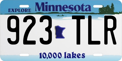 MN license plate 923TLR