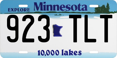 MN license plate 923TLT