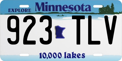 MN license plate 923TLV