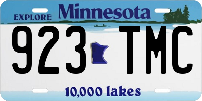 MN license plate 923TMC
