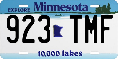 MN license plate 923TMF