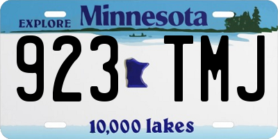 MN license plate 923TMJ