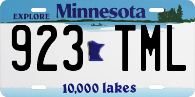 MN license plate 923TML