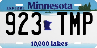 MN license plate 923TMP