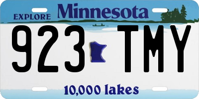 MN license plate 923TMY