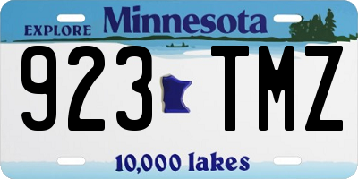 MN license plate 923TMZ