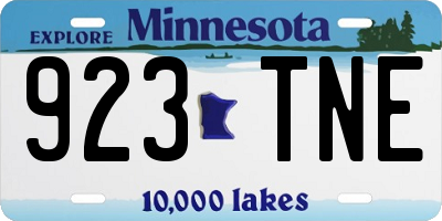 MN license plate 923TNE