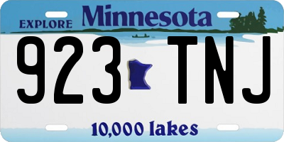MN license plate 923TNJ