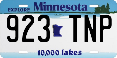 MN license plate 923TNP