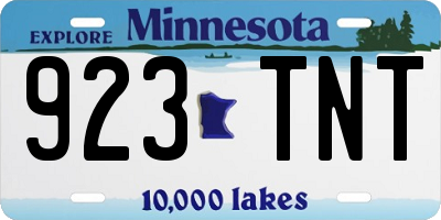 MN license plate 923TNT