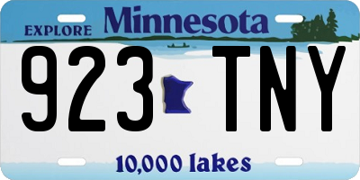 MN license plate 923TNY