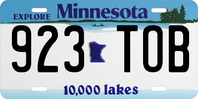 MN license plate 923TOB