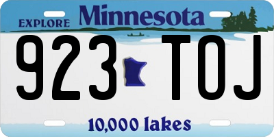 MN license plate 923TOJ