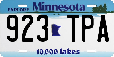 MN license plate 923TPA
