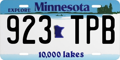 MN license plate 923TPB