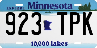 MN license plate 923TPK