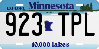 MN license plate 923TPL